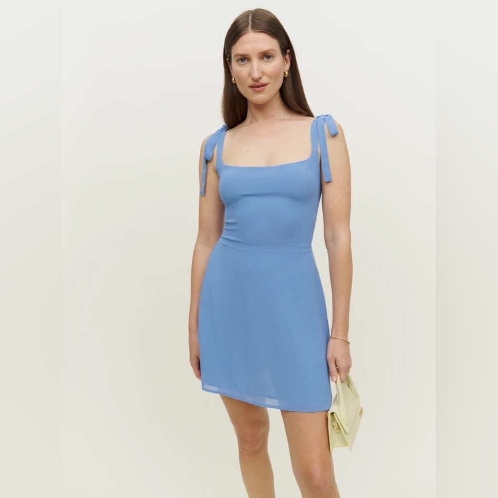NWT Reformation Annabell dress in azure blue - size 2